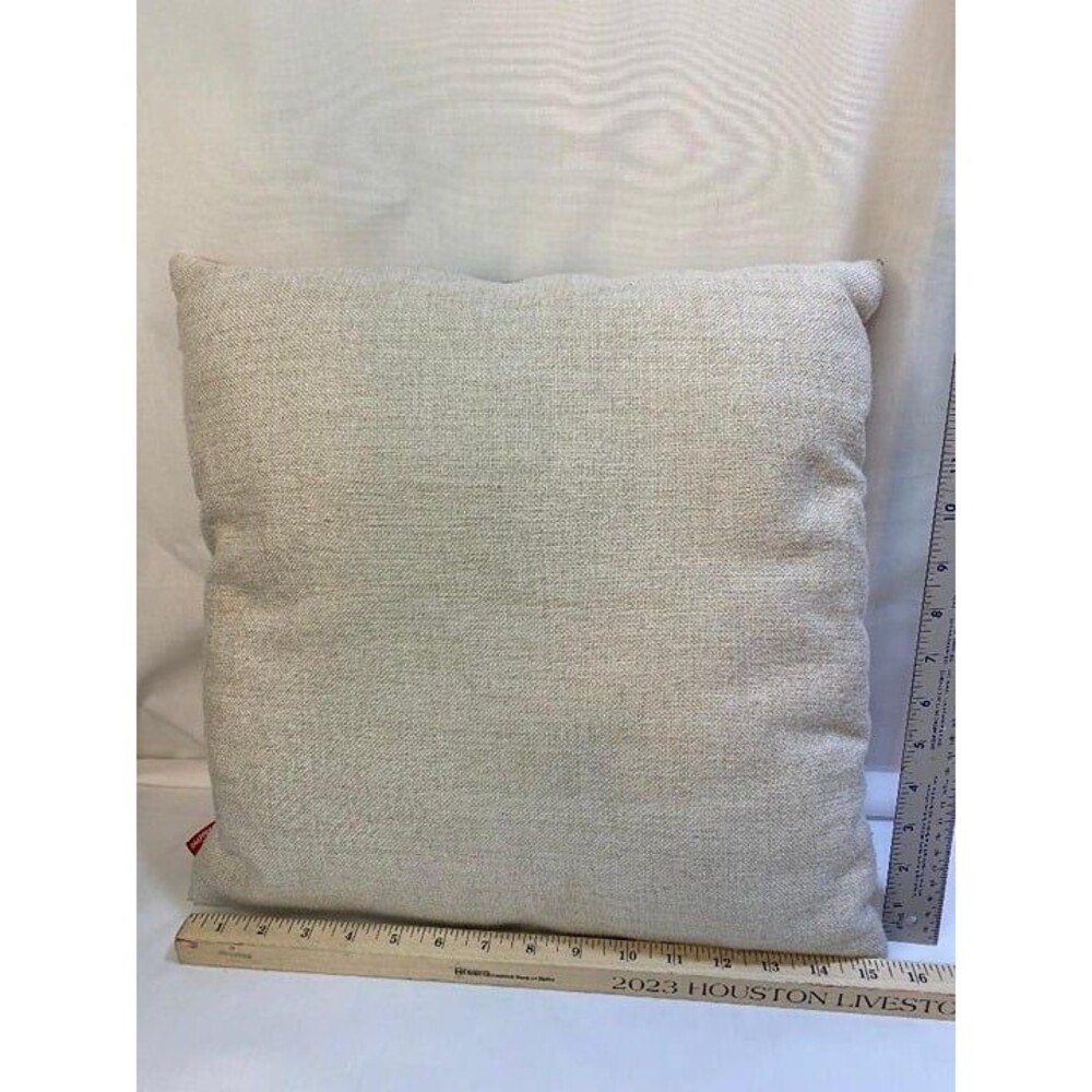American flag 15x15 throw pillow linen square cushion USA, B-2 - Picture 2 of 6